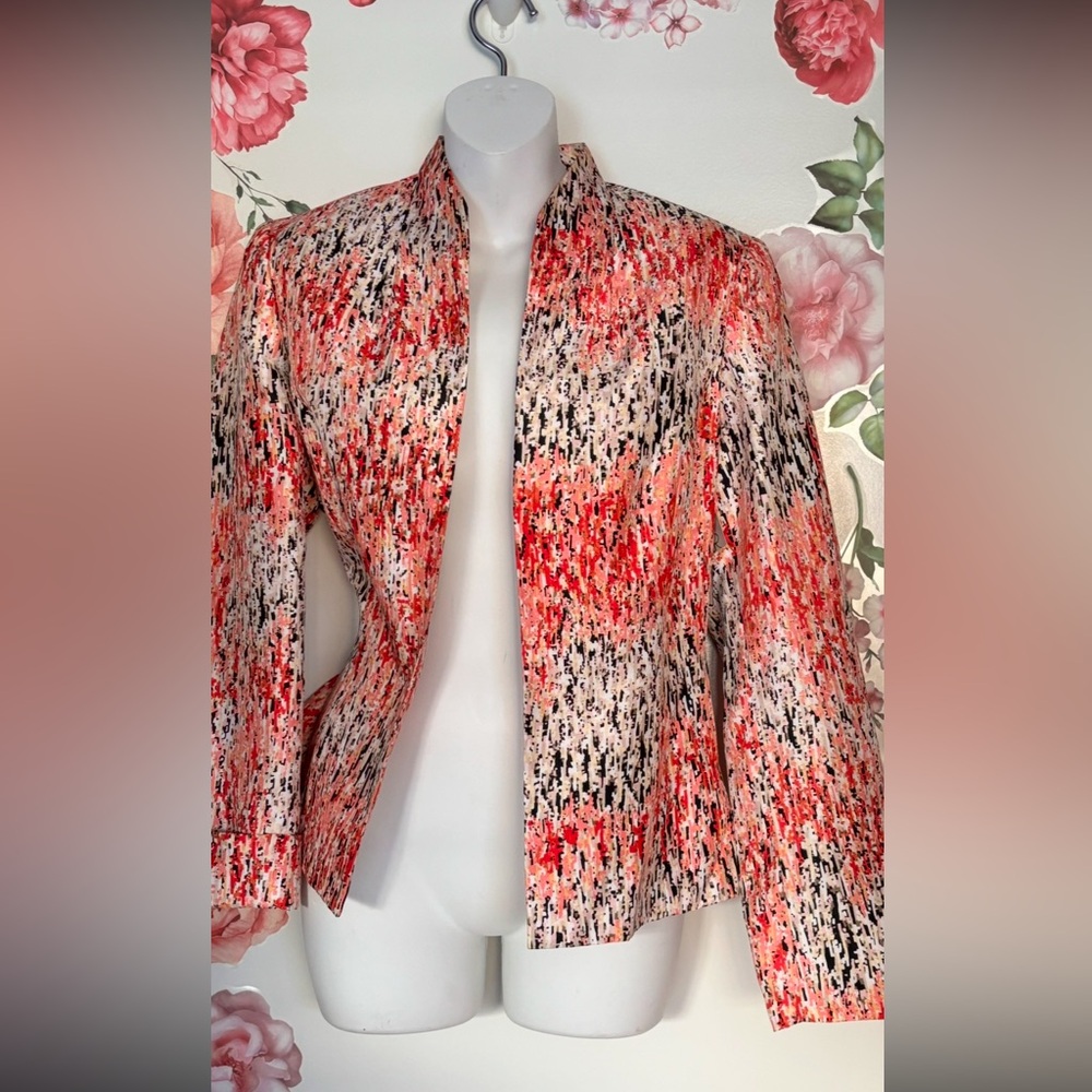 KASPER Multicolor Abstract Blazer